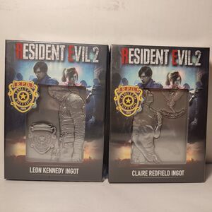 Resident Evil 2 Leon Kennedy & Claire Redfield Ingots Set 2 Official Figurines